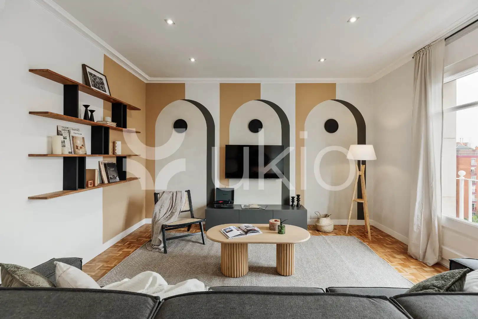 Wohnzimmer von Wohnungen zur Miete in Barcelona mit Klimaanlage, Heizung und Möbliert