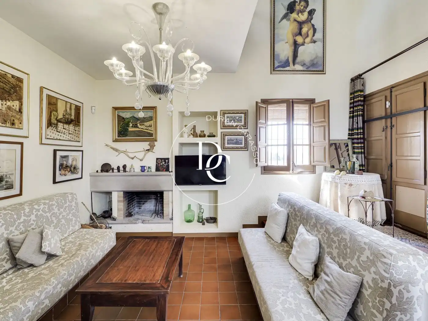 Sala de estar de Finca rústica en venta en Font-rubí con Calefacción, Jardín privado y Terraza