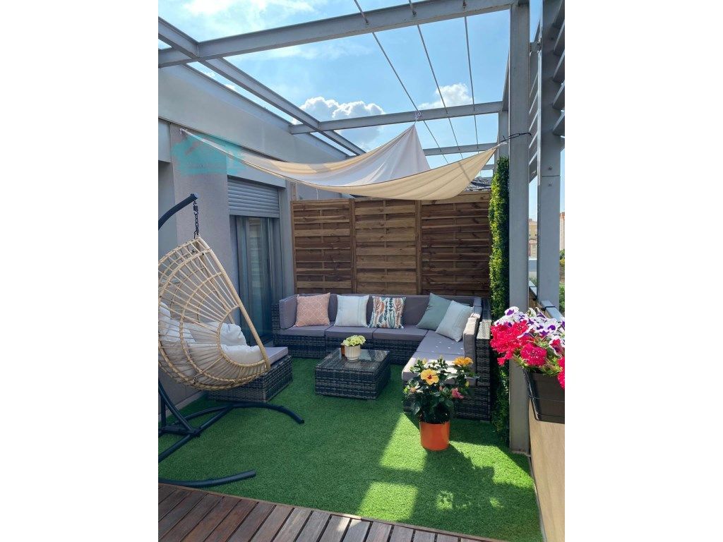 Terrace of Attic to rent in Castellón de la Plana / Castelló de la Plana  with Air Conditioner, Private garden and Terrace