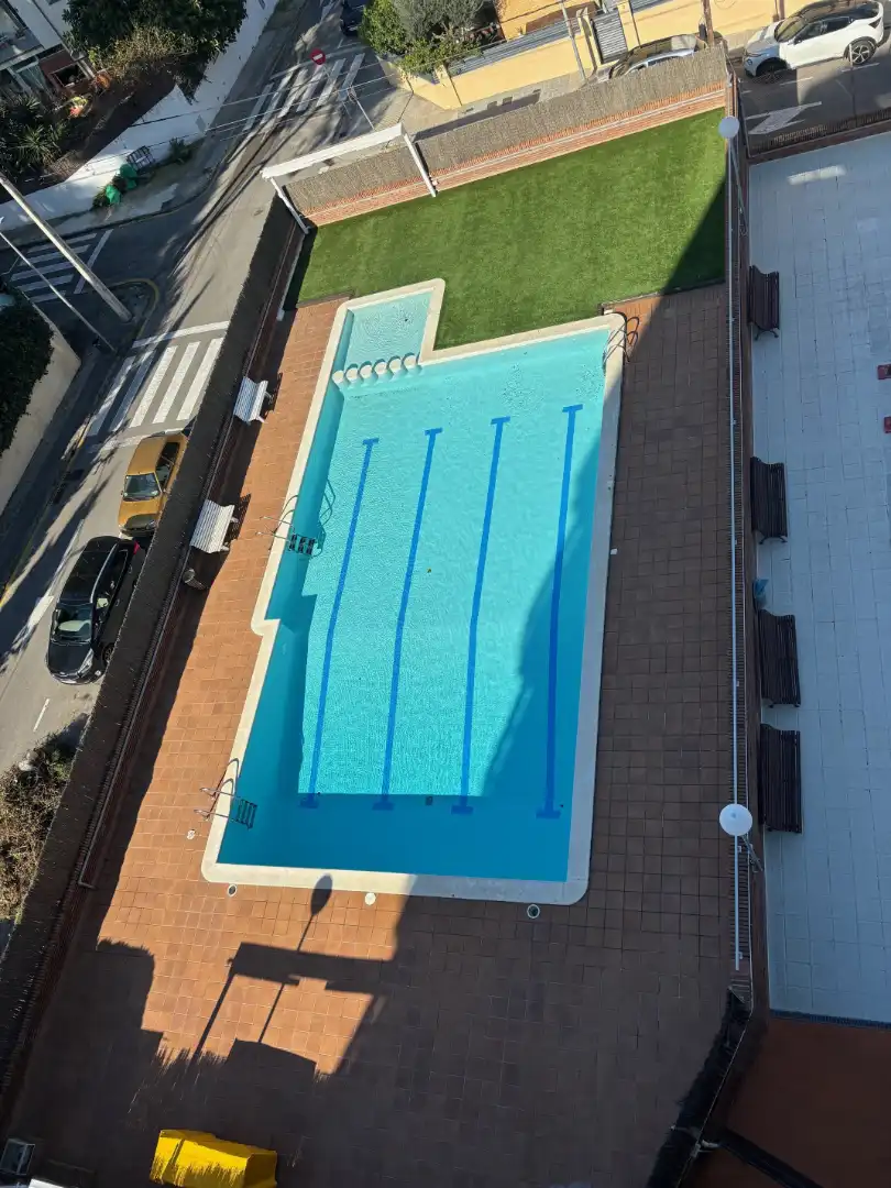 Swimming pool of Flat for sale in Castelldefels  with Air Conditioner, Heating and Parquet flooring