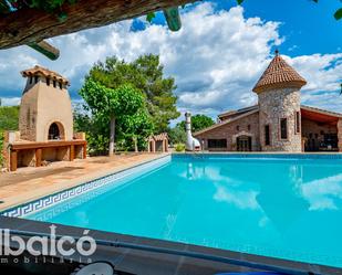 Swimming pool of House or chalet for sale in El Milà  with Air Conditioner, Terrace and Swimming Pool