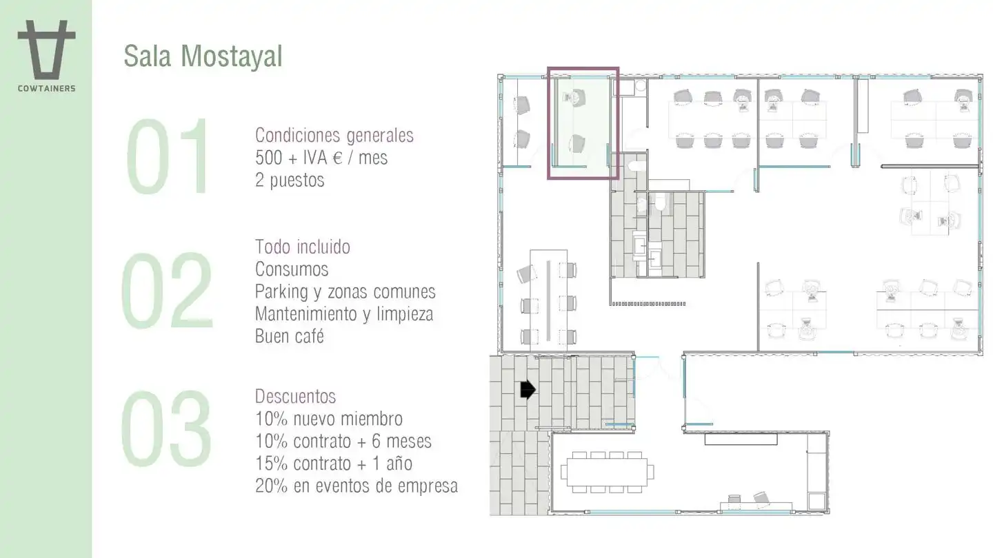 Office for rent in Ribera de Arriba  with Air Conditioner and Furnished
