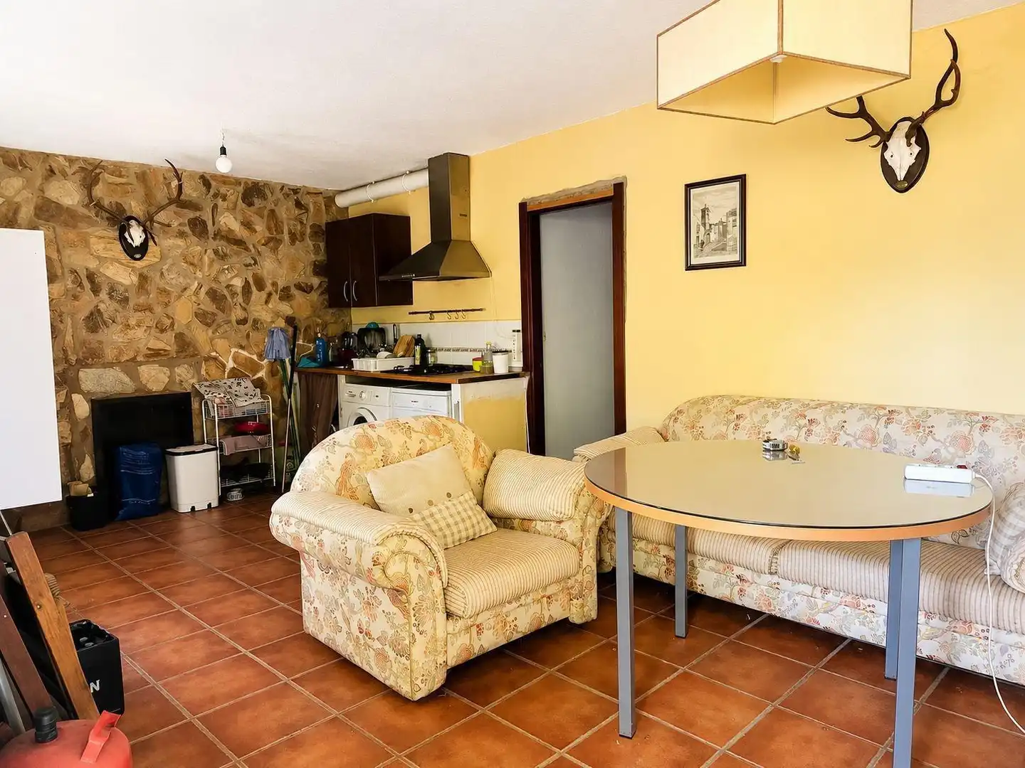 Sala de estar de Casa o chalet en venta en Puebla de la Calzada con Jardín privado y Piscina