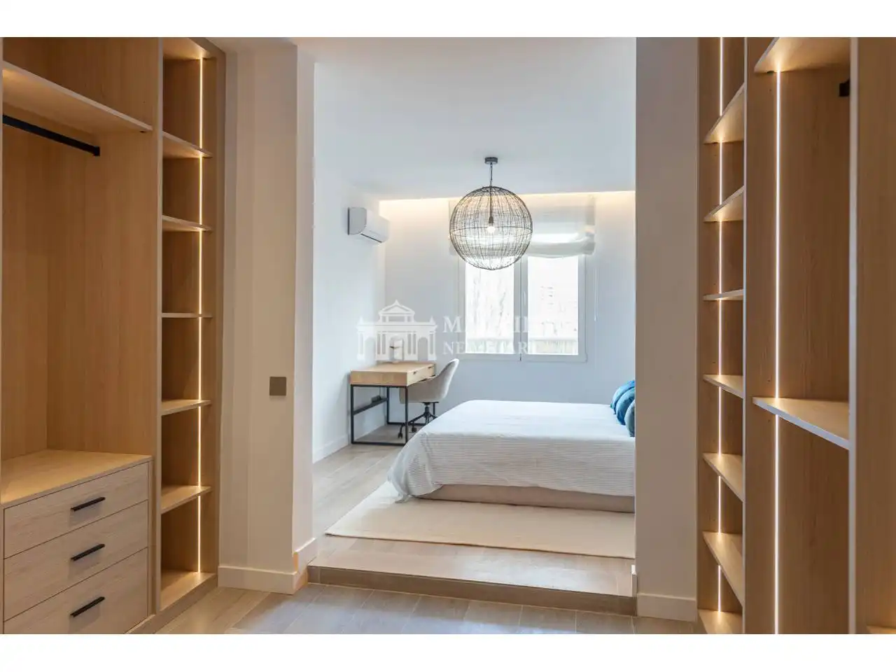 Bedroom of Flat for rent in Madrid  with Air Conditioner, Heating and Terrace