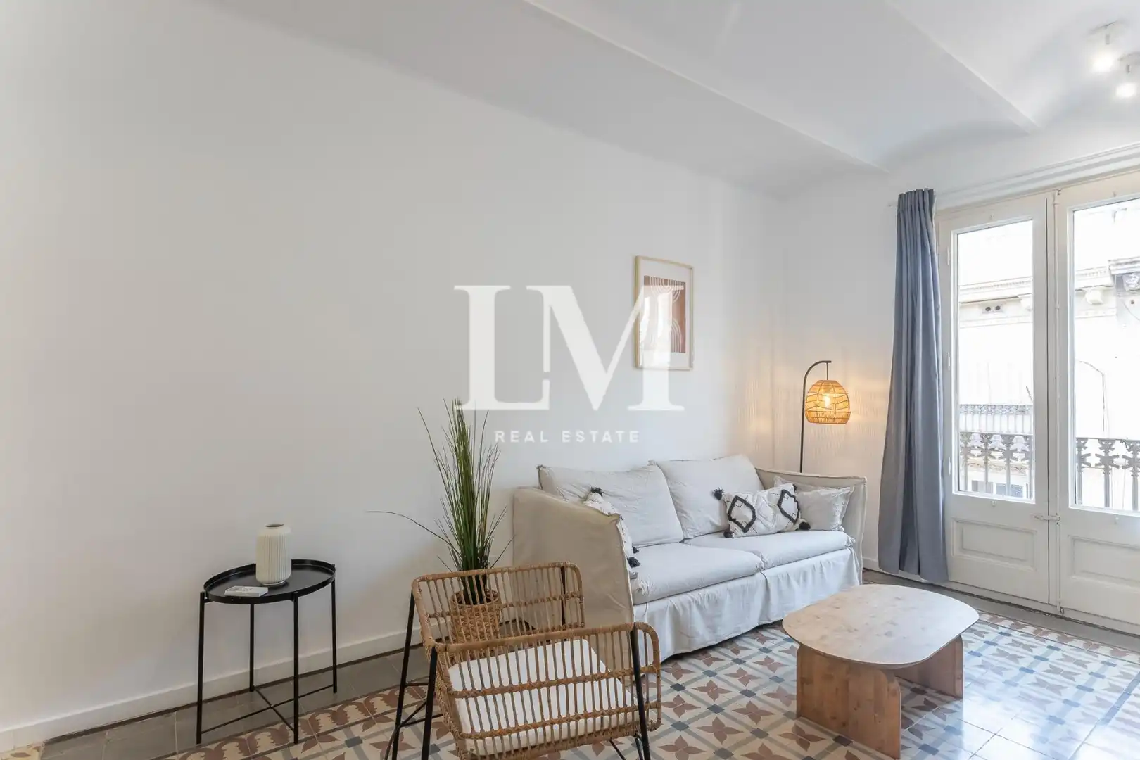 Sala d'estar de Apartament de lloguer en Barcelona amb Aire condicionat, Calefacció i Moblat