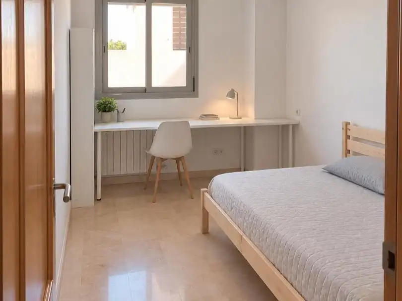 Schlafzimmer von Wohnung zur Miete in  Palma de Mallorca mit Klimaanlage, Terrasse und Balkon