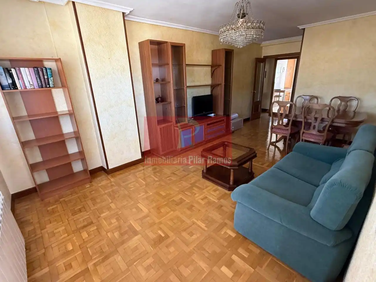 Living room of Flat for sale in Boñar  with Heating, Parquet flooring and Terrace