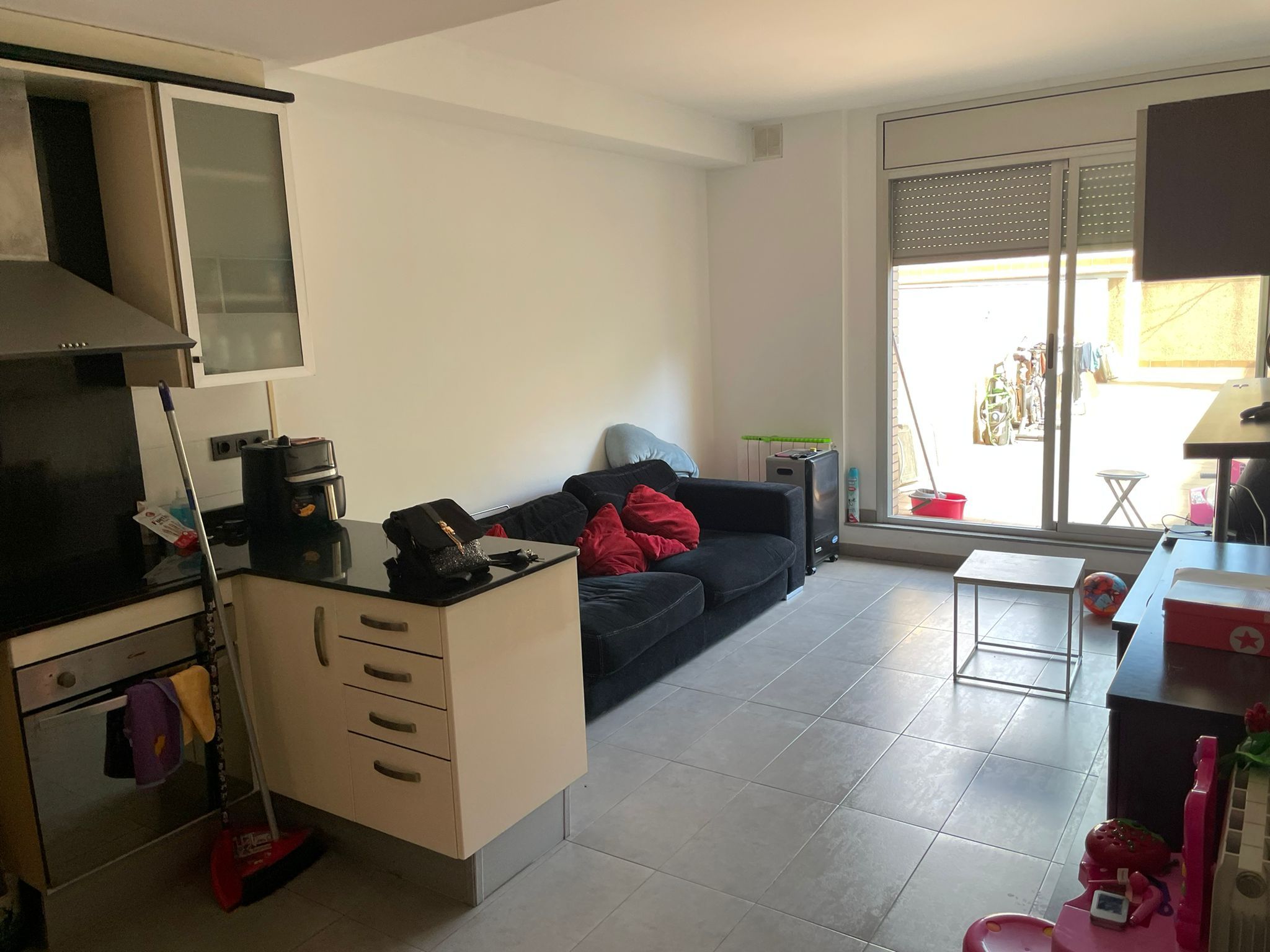 Sala d'estar de Planta baixa en venda en Les Franqueses del Vallès amb Calefacció, Terrassa i Moblat