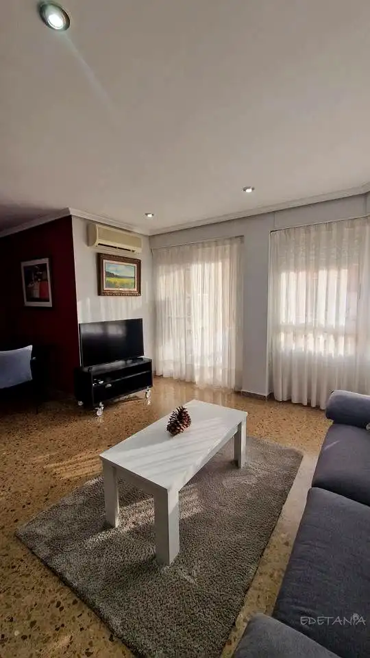 Sala d'estar de Pis de lloguer en Moncada amb Aire condicionat i Moblat