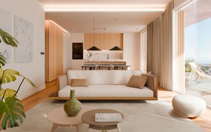 Sala d'estar de Apartament en venda en Sitges amb Aire condicionat, Calefacció i Jardí privat
