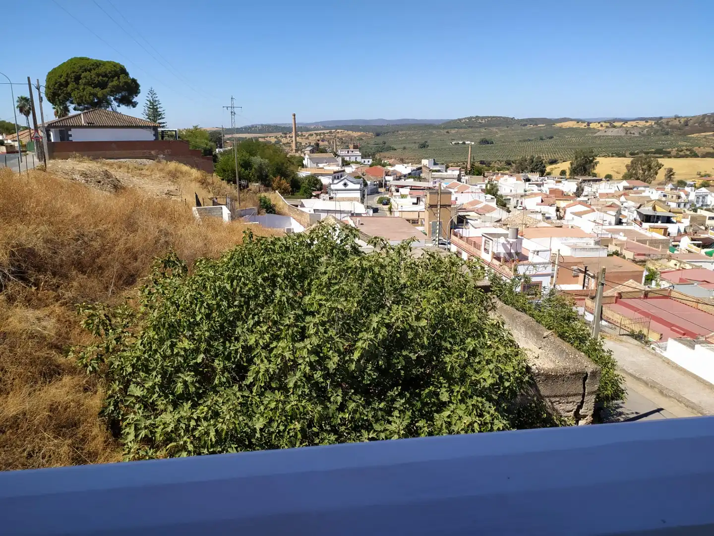 Vista exterior de Casa o xalet en venda en Villanueva del Río y Minas amb Aire condicionat, Jardí privat i Terrassa