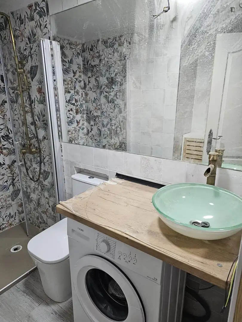 Bany de Apartament de lloguer en Madrid amb Moblat, Microones i Internet