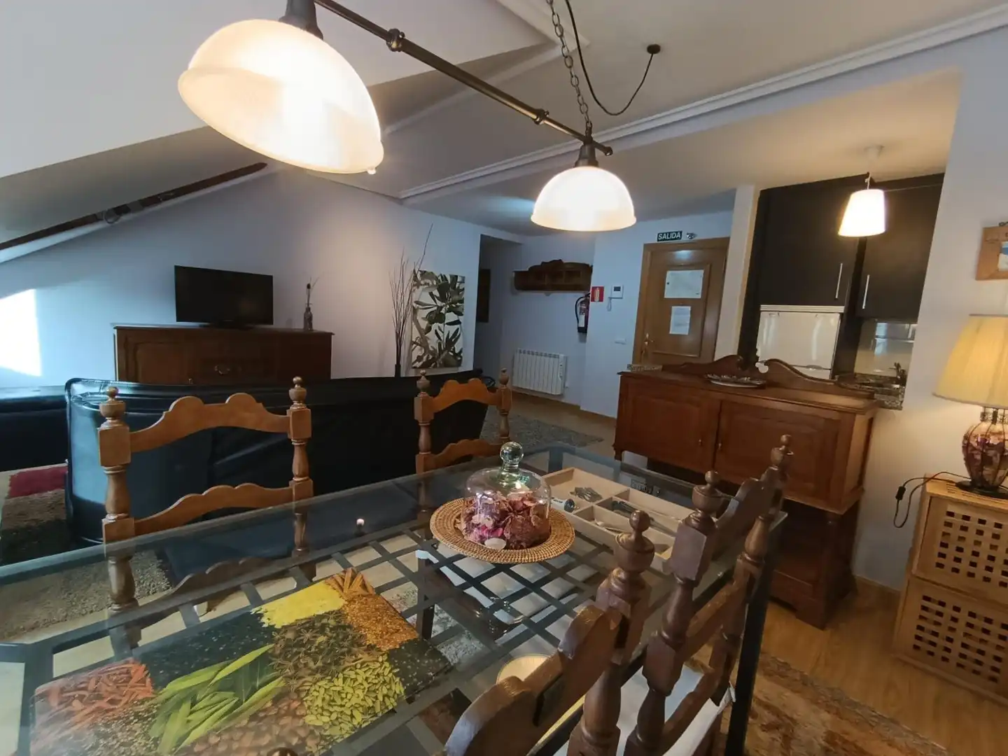 Dining room of Apartments for sale in Aller  with Furnished