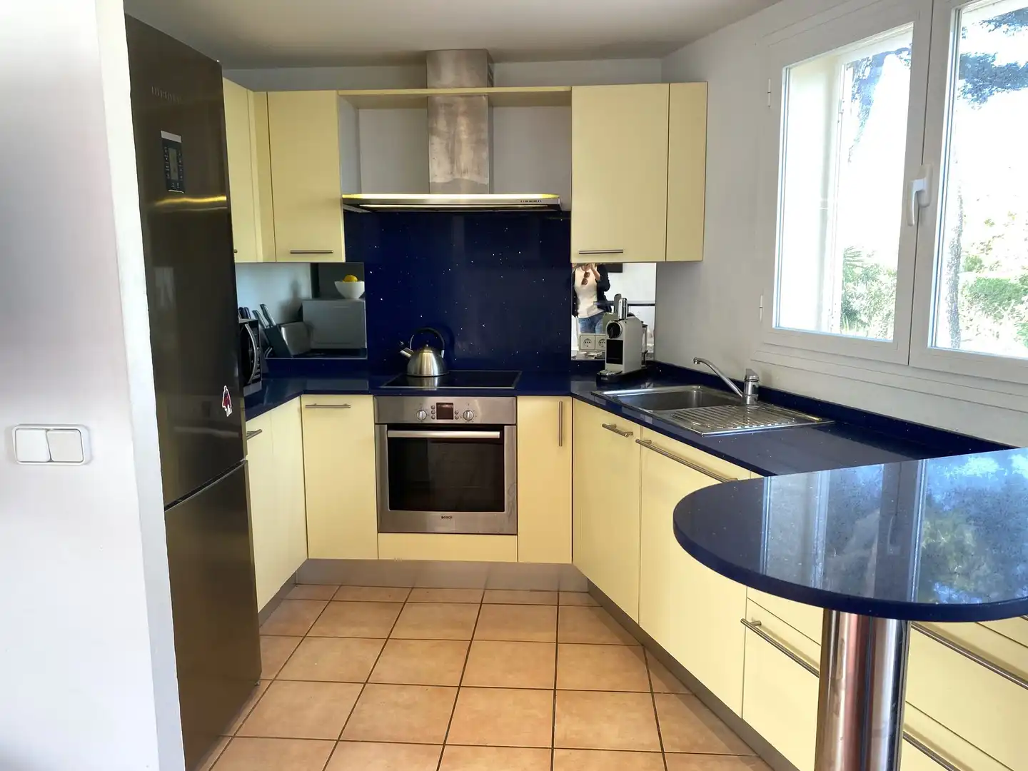 Cocina de Casa adosada en venta en Santa Eulària des Riu con Aire acondicionado, Calefacción y Jardín privado