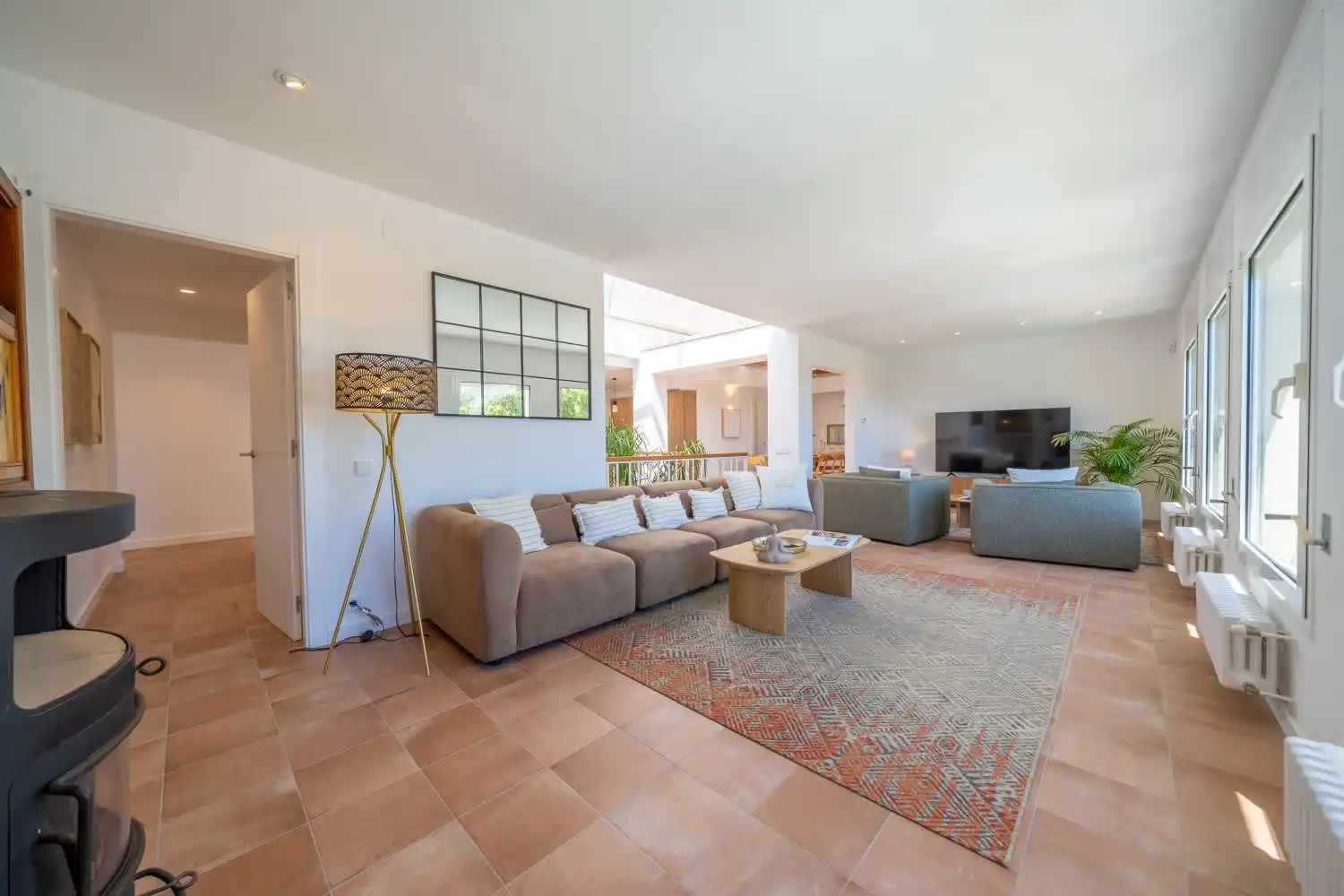 Sala de estar de Casa o chalet de alquiler en Blanes con Aire acondicionado, Calefacción y Jardín privado