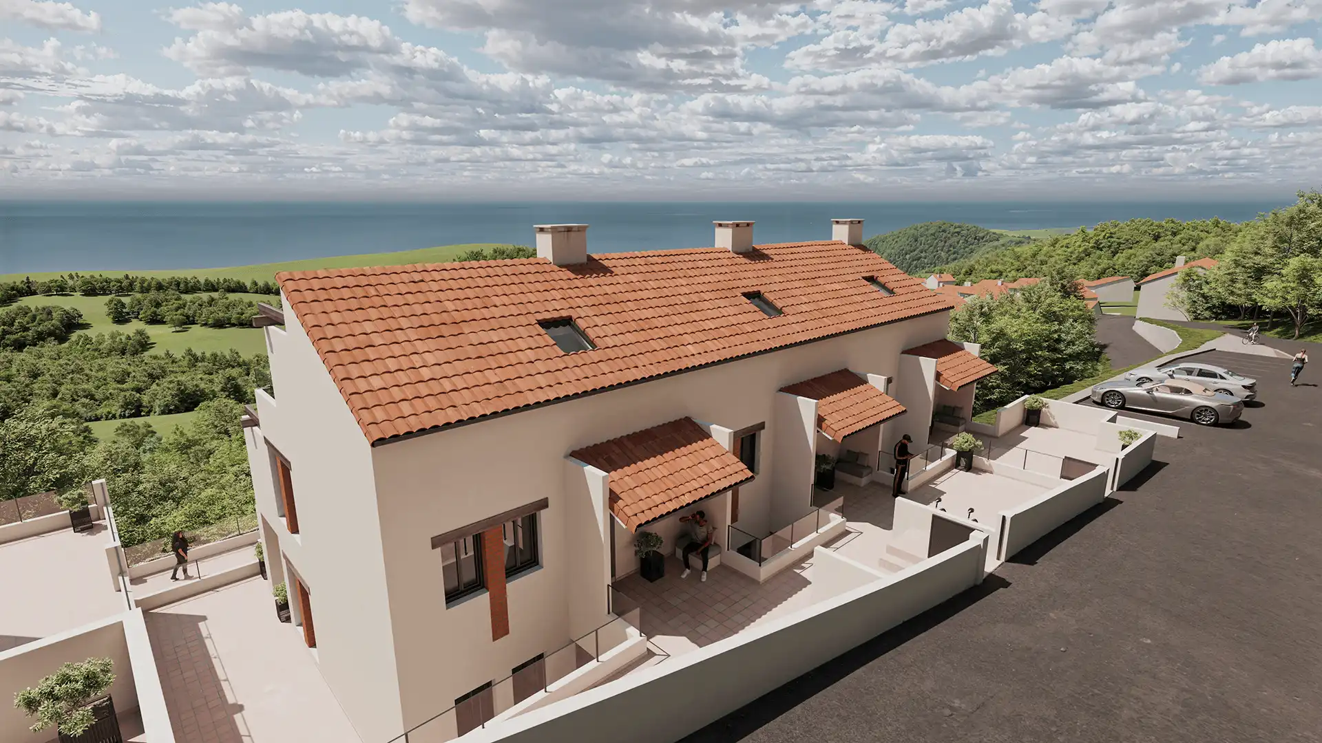 Außenansicht von Wohnungen zum Verkauf in Val de San Vicente  mit Heizung, Privatgarten und Terrasse