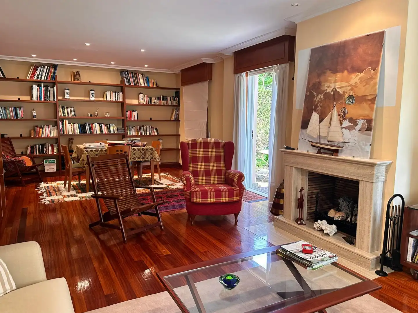 Living room of Detached homes for sale in Brión  with Heating, Private garden and Parquet flooring