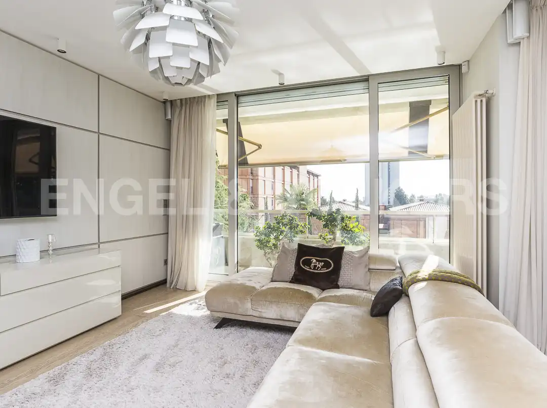 Sala de estar de Piso en venta en Barcelona con Aire acondicionado, Calefacción y Terraza