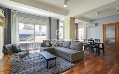 Living room of Flat for sale in  Barcelona Capital  with Air Conditioner and Balcony