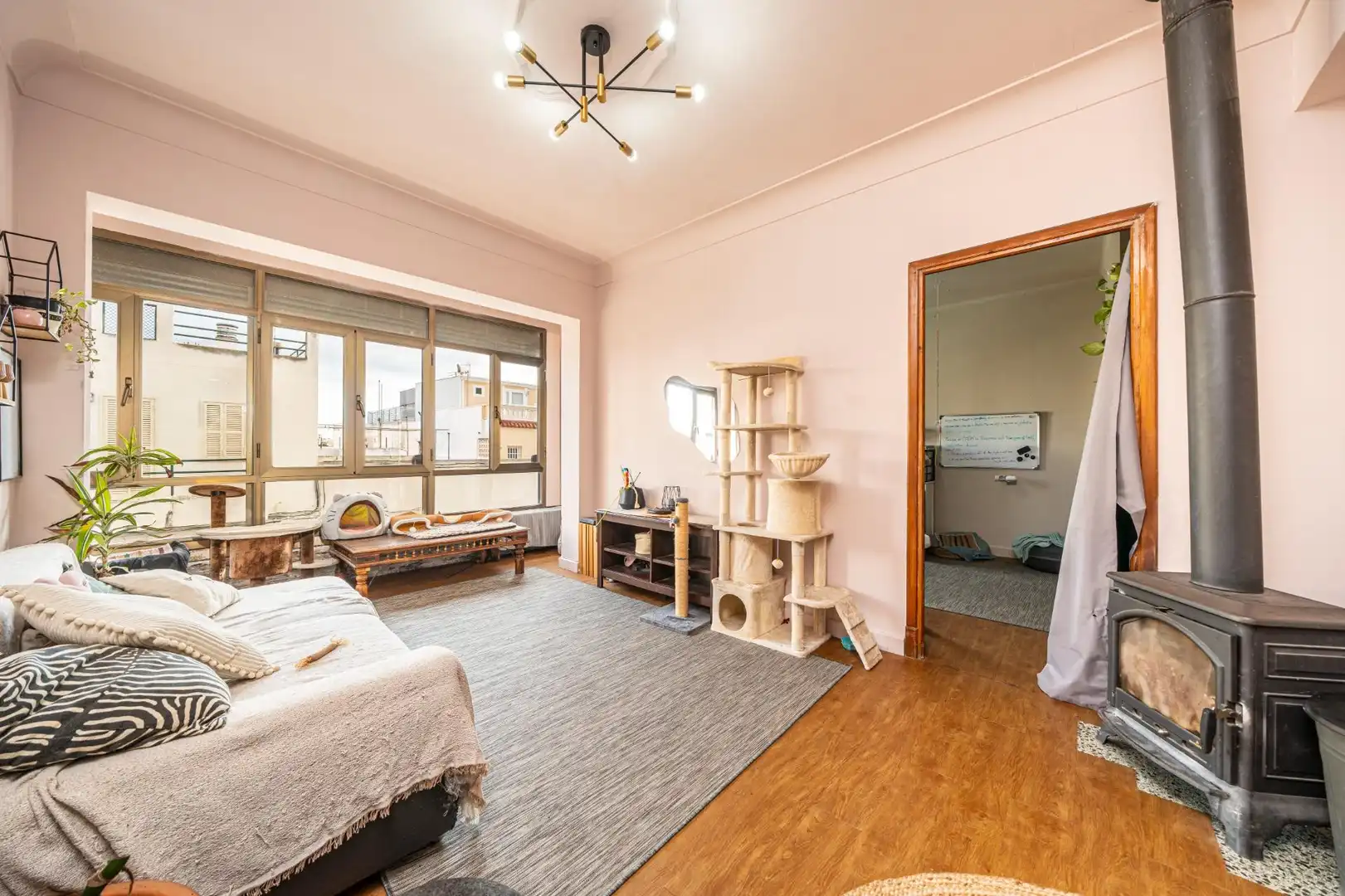 Sala de estar de Casa adosada en venta en  Palma de Mallorca con Aire acondicionado, Calefacción y Jardín privado