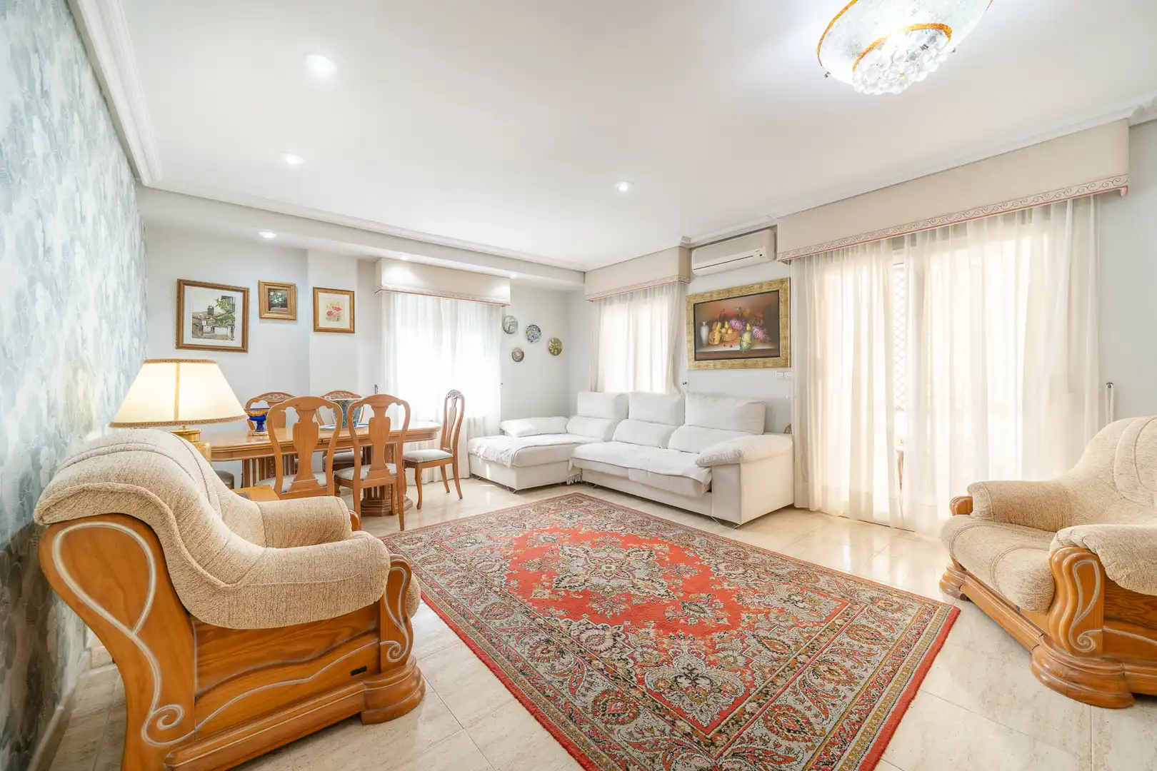 Sala de estar de Casa adosada en venta en Guardamar del Segura con Aire acondicionado, Jardín privado y Terraza