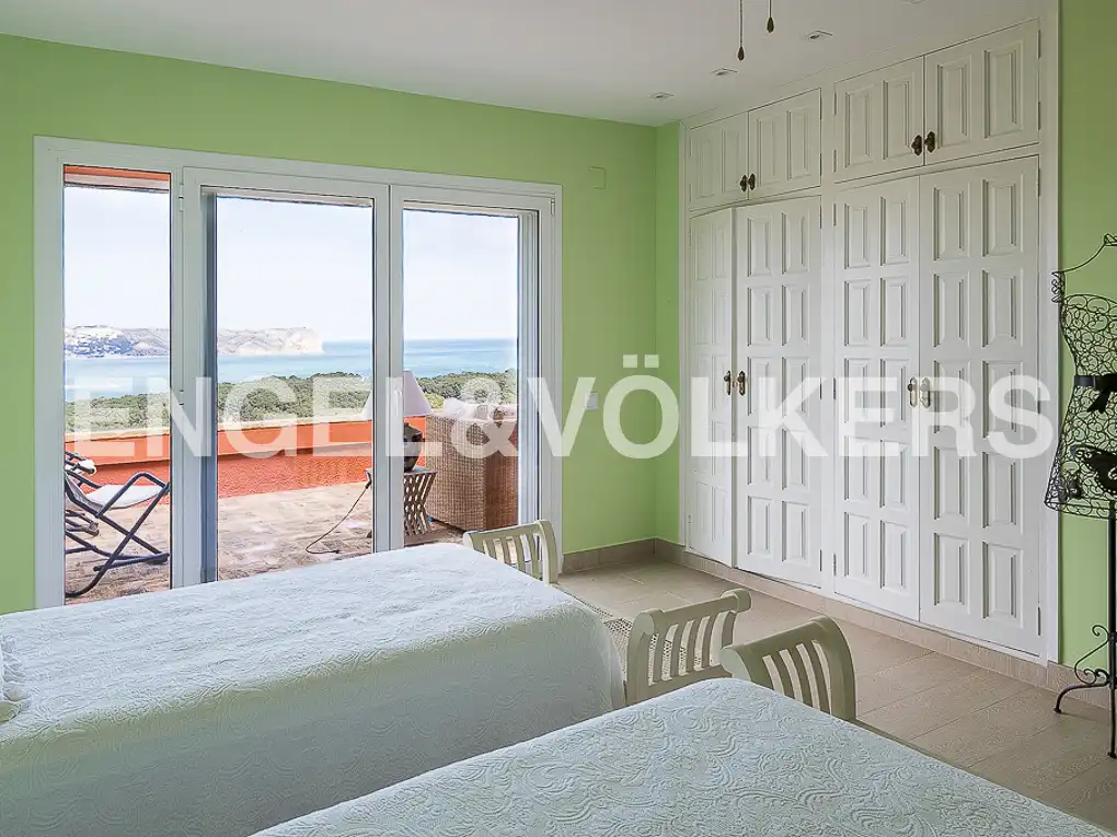Schlafzimmer von Haus oder Chalet zur Miete in Jávea / Xàbia mit Klimaanlage, Heizung und Privatgarten