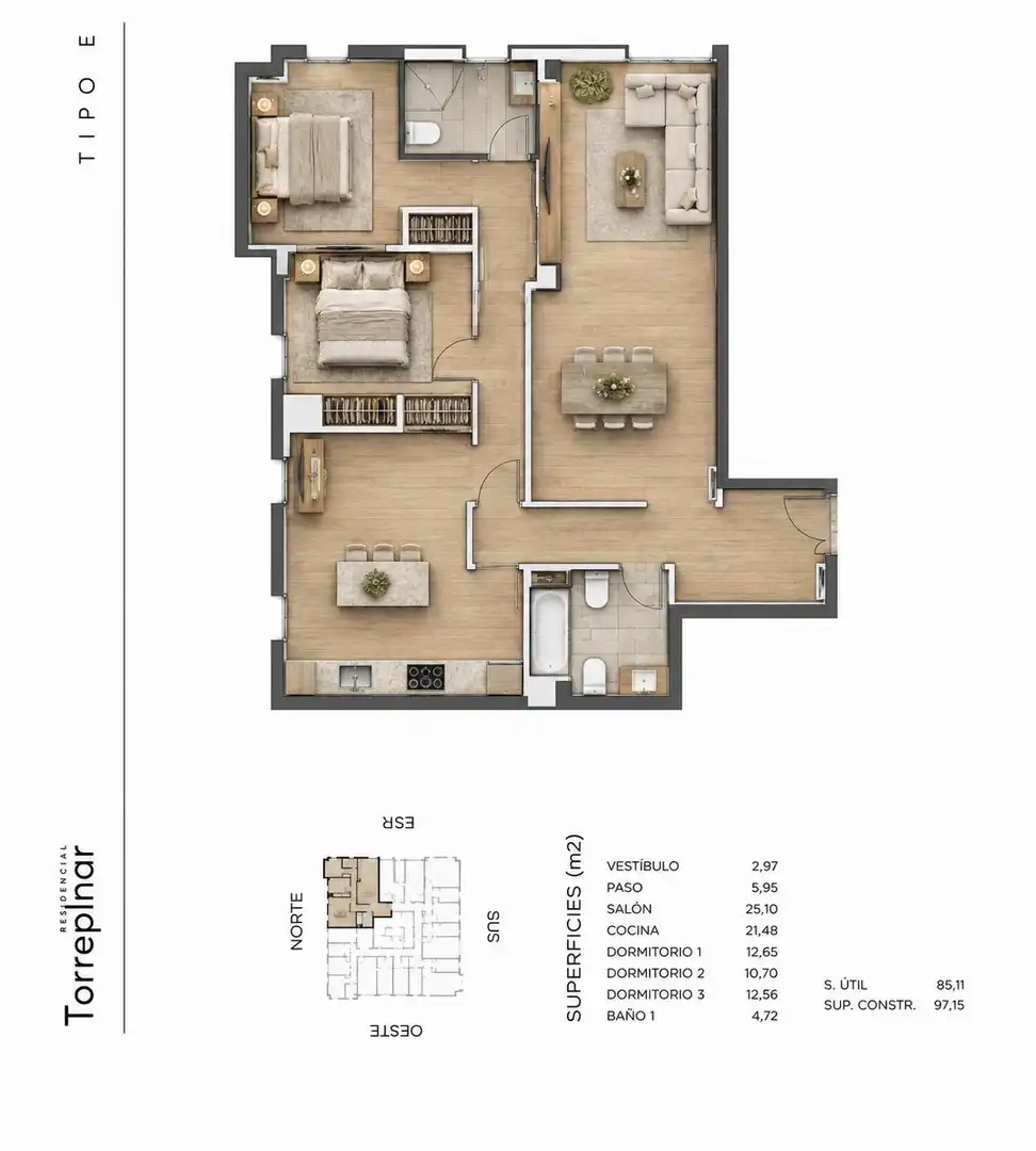 Piso en venta en Castellón de la Plana / Castelló de la Plana con Aire acondicionado y Piscina comunitaria
