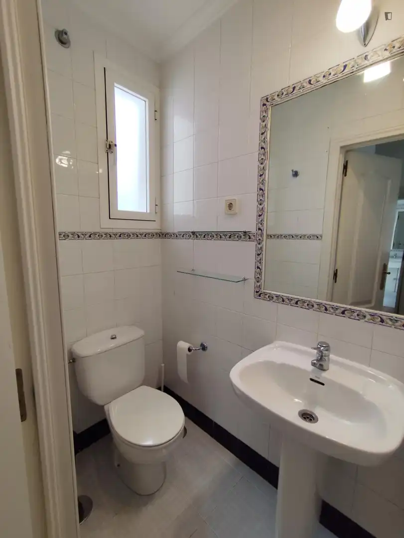 Baño de Apartamento de alquiler en Madrid con Aire acondicionado, Amueblado y Horno
