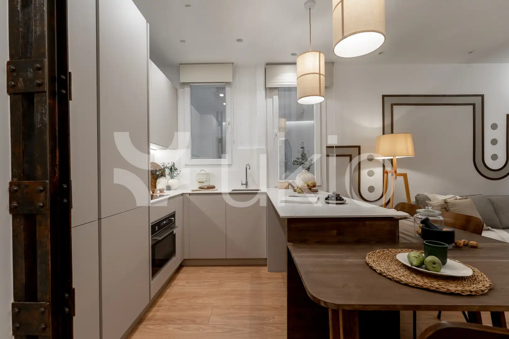 Cocina de Apartamento de alquiler en Madrid con Aire acondicionado, Calefacción y Amueblado