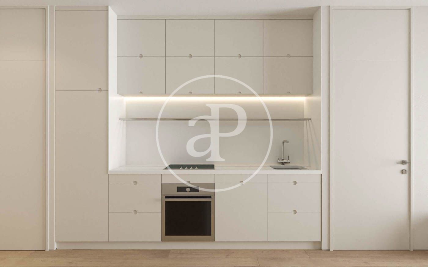 Kitchen of Flat for sale in  Barcelona Capital  with Air Conditioner, Heating and Balcony