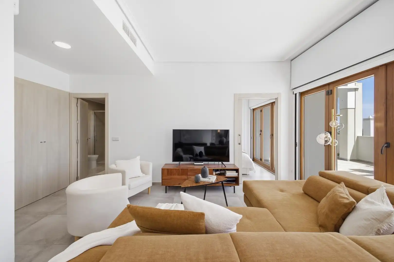Sala de estar de Ático en venta en Xeresa con Aire acondicionado, Jardín privado y Terraza