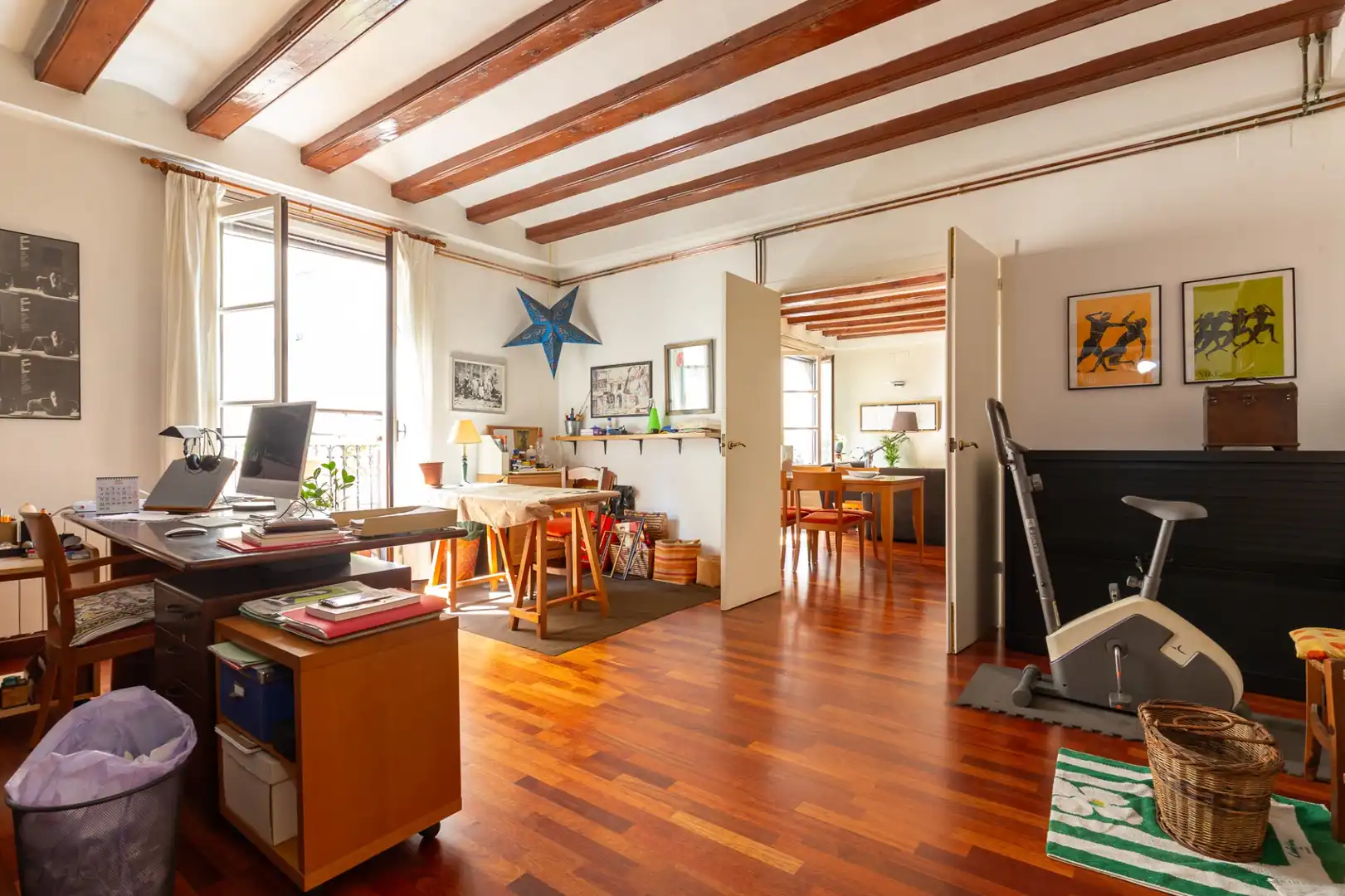 Sala de estar de Piso en venta en Barcelona con Calefacción, Amueblado y Balcón
