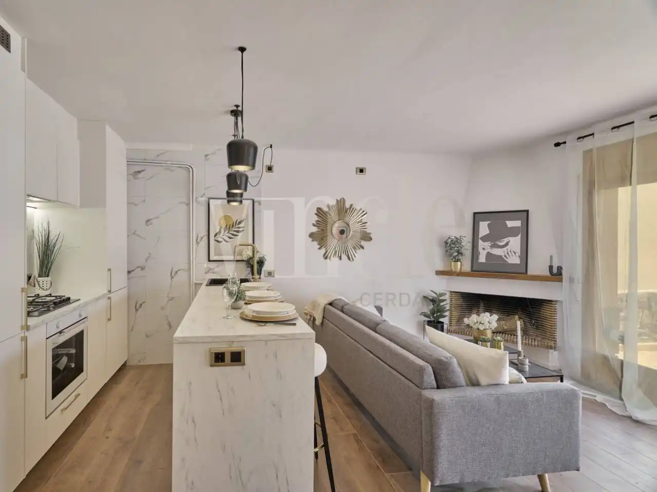 Living room of Flat for sale in Llívia  with Parquet flooring and Terrace