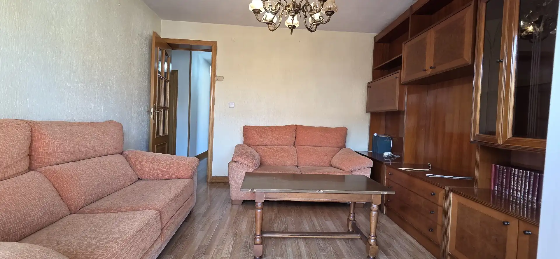Sala de estar de Piso en venta en Palencia con Calefacción, Terraza y Amueblado