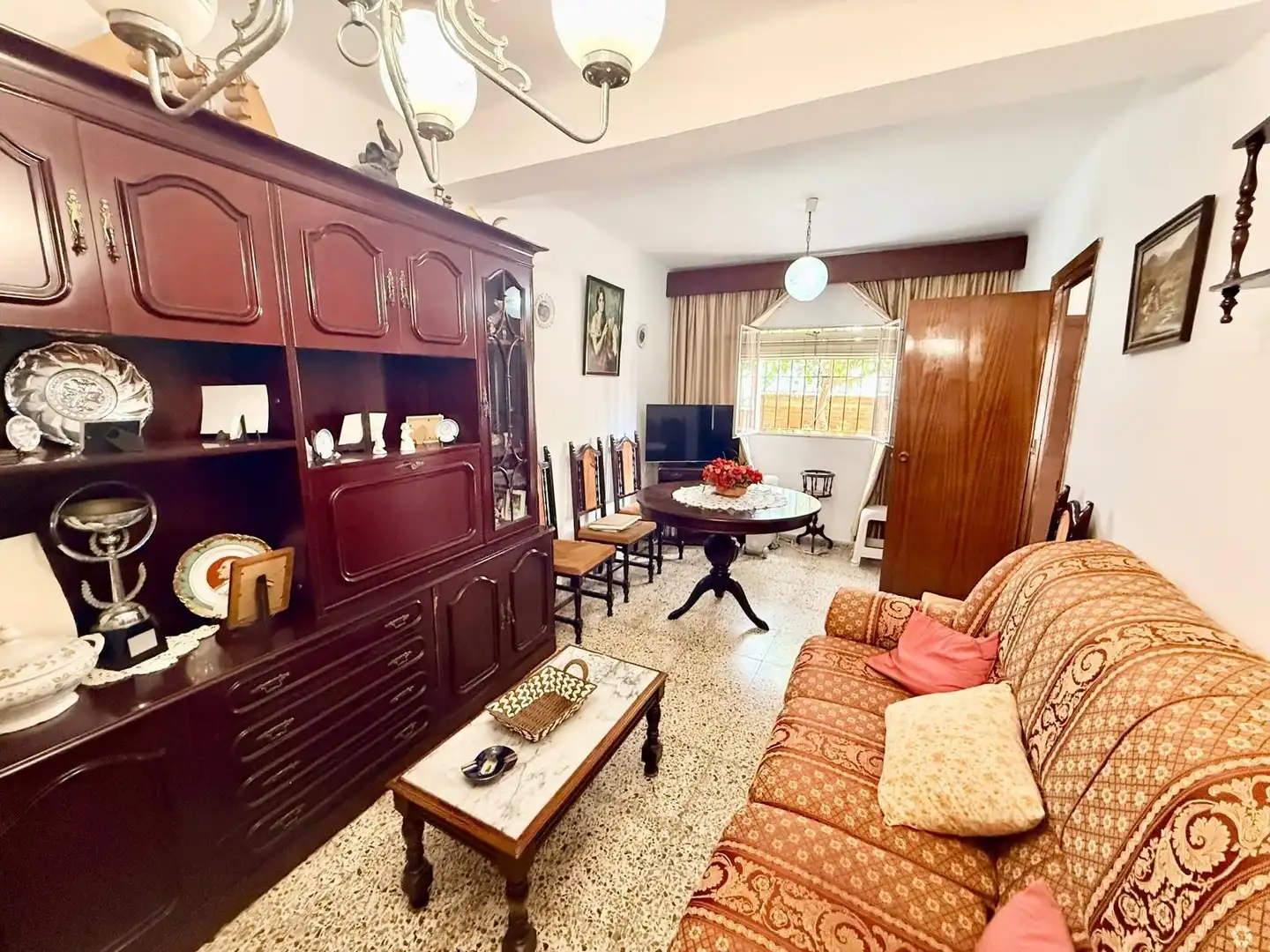 Sala de estar de Casa adosada en venta en Málaga con Terraza