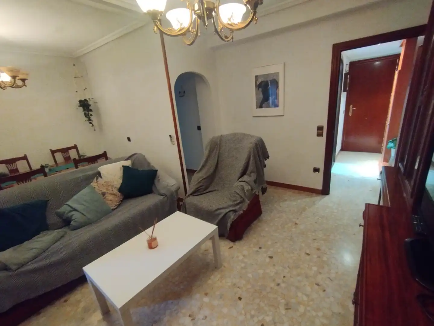 Wohnzimmer von Wohnung zum Verkauf in Zaragoza mit Heizung, Terrasse und Möbliert