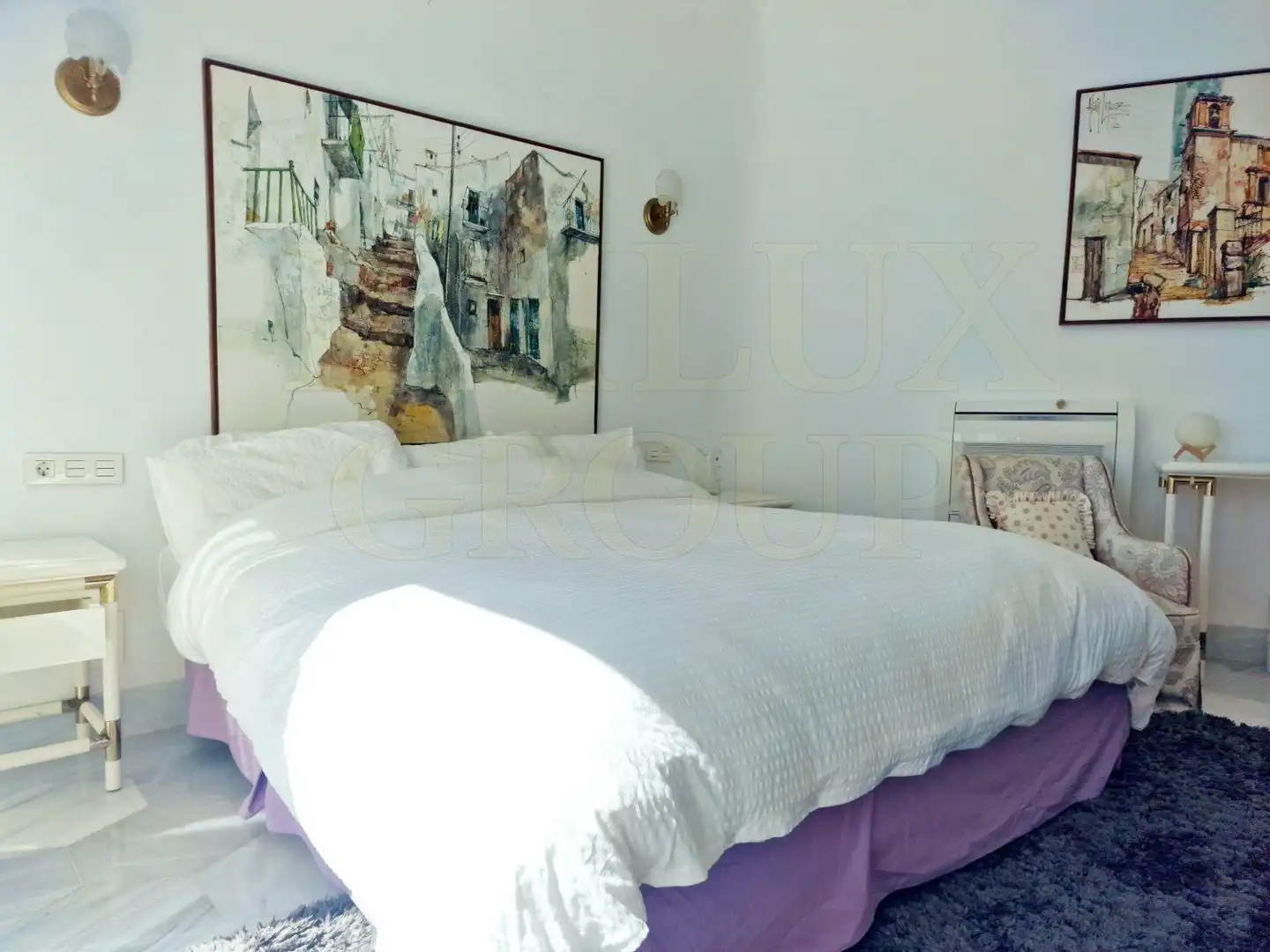 Dormitori de Casa o xalet de lloguer en Marbella amb Aire condicionat, Jardí privat i Terrassa