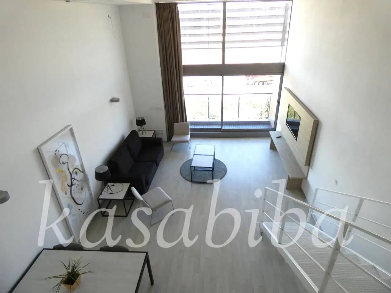 Wohnzimmer von Loft zur Miete in Valencia mit Klimaanlage, Heizung und Parkett