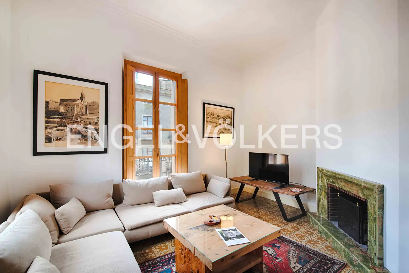 Sala de estar de Piso en venta en Figueres con Calefacción y Balcón