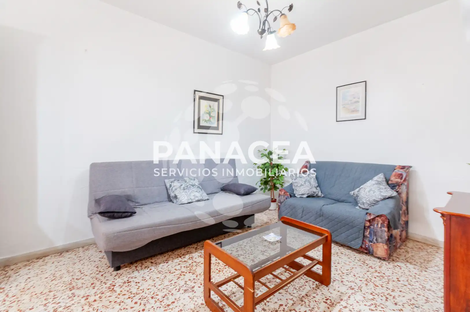 Sala d'estar de Casa o xalet en venda en Roquetas de Mar amb Aire condicionat, Jardí privat i Moblat