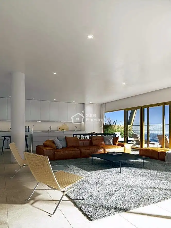 Wohnzimmer von Wohnungen zum Verkauf in Benidorm mit Klimaanlage, Terrasse und Gemeinschaftspool