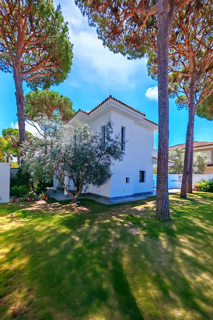 Vista exterior de Casa o chalet en venta en Chiclana de la Frontera con Aire acondicionado, Jardín privado y Terraza