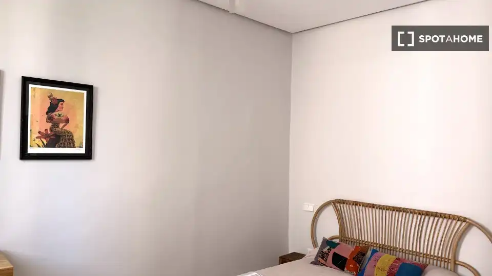 Habitación de Apartamento para compartir en Madrid con Aire acondicionado, Calefacción y Terraza