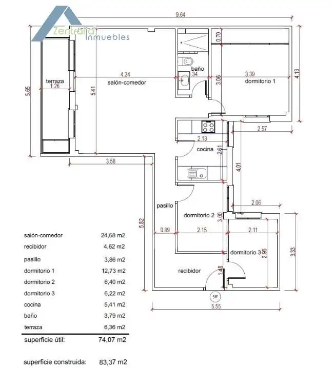 Flat for sale in Zaragoza  with Air Conditioner, Heating and Terrace