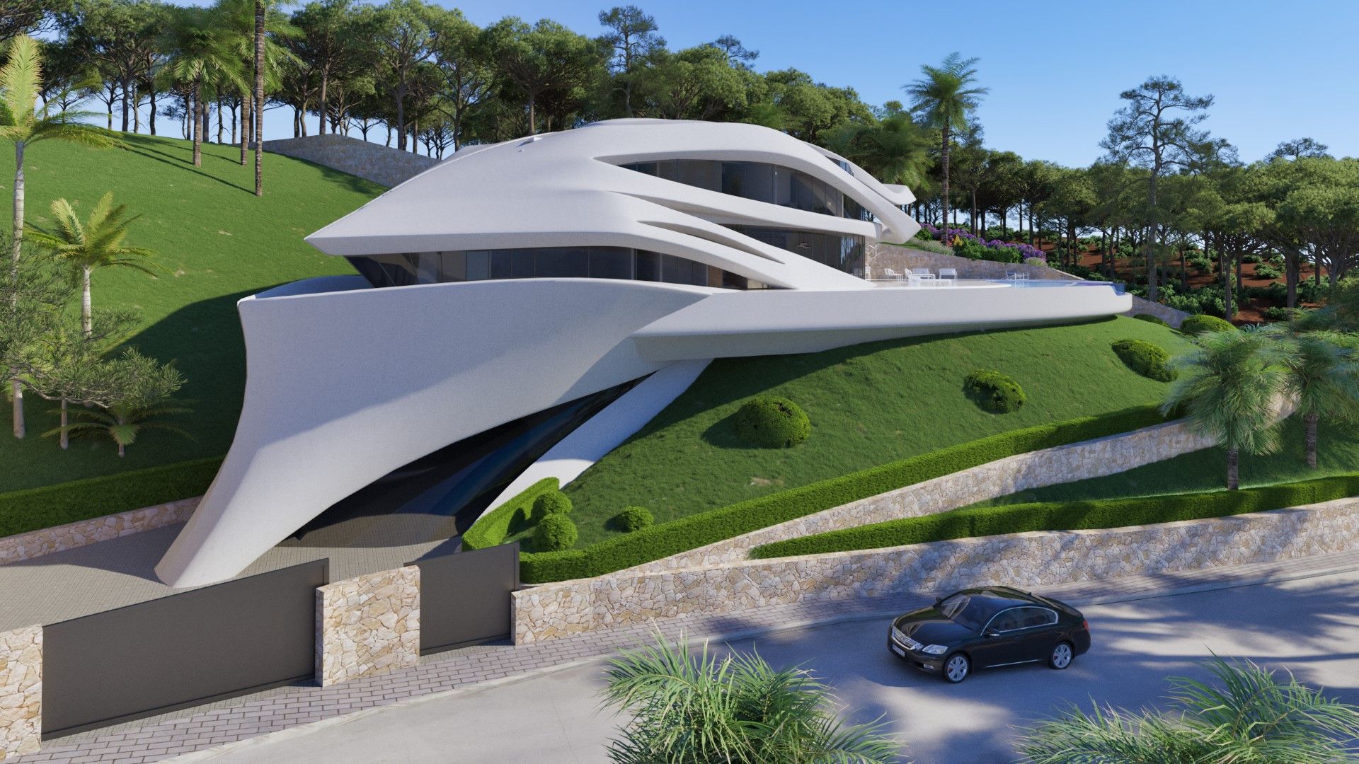 Vista exterior de Casa o xalet en venda en Jávea / Xàbia amb Aire condicionat, Calefacció i Jardí privat