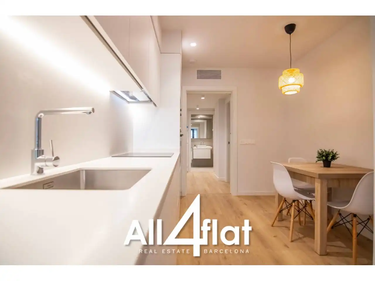 Kitchen of Flat for rent in Barcelona  with Air Conditioner, Heating and Furnished