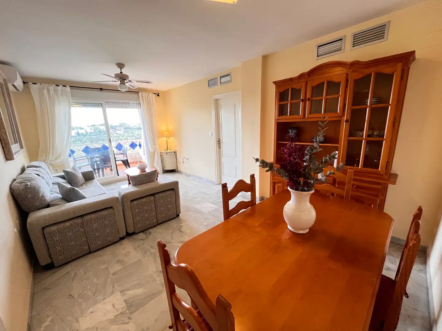 Dining room of Apartments for rent in Marbella  with Air Conditioner, Terrace and Furnished