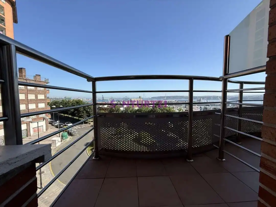 Terrace of Flat for sale in Santurtzi   with Heating, Terrace and Furnished