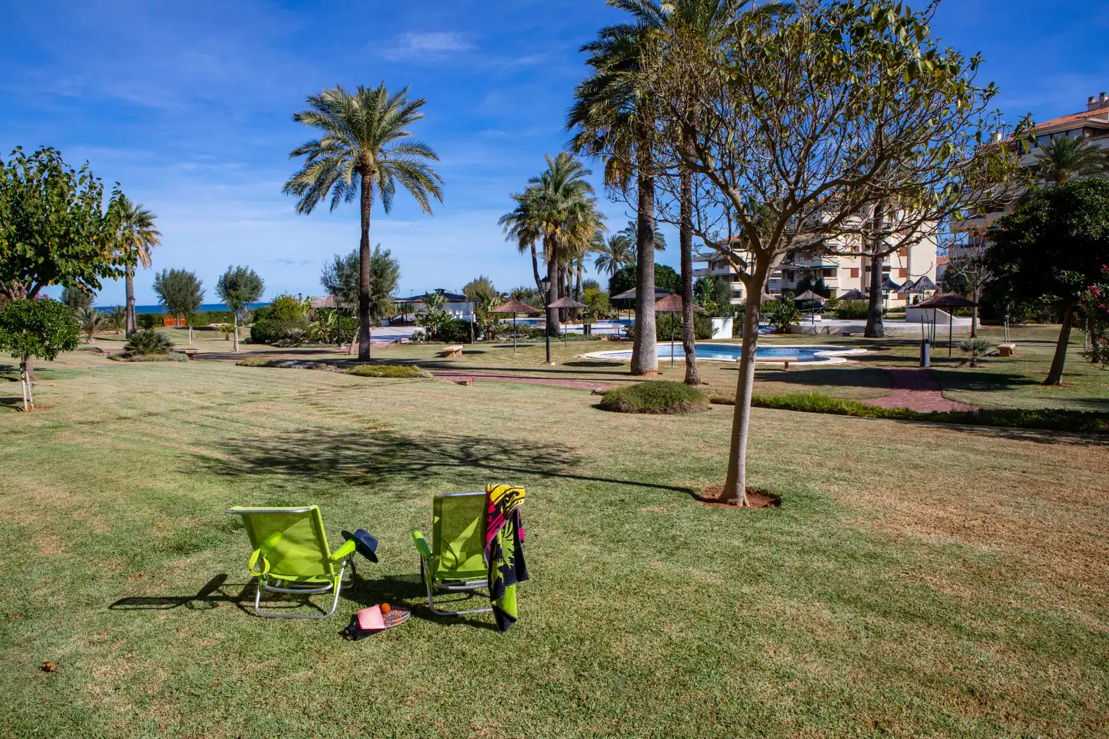 Garten von Wohnung zur Miete in Dénia mit Klimaanlage, Heizung und Terrasse