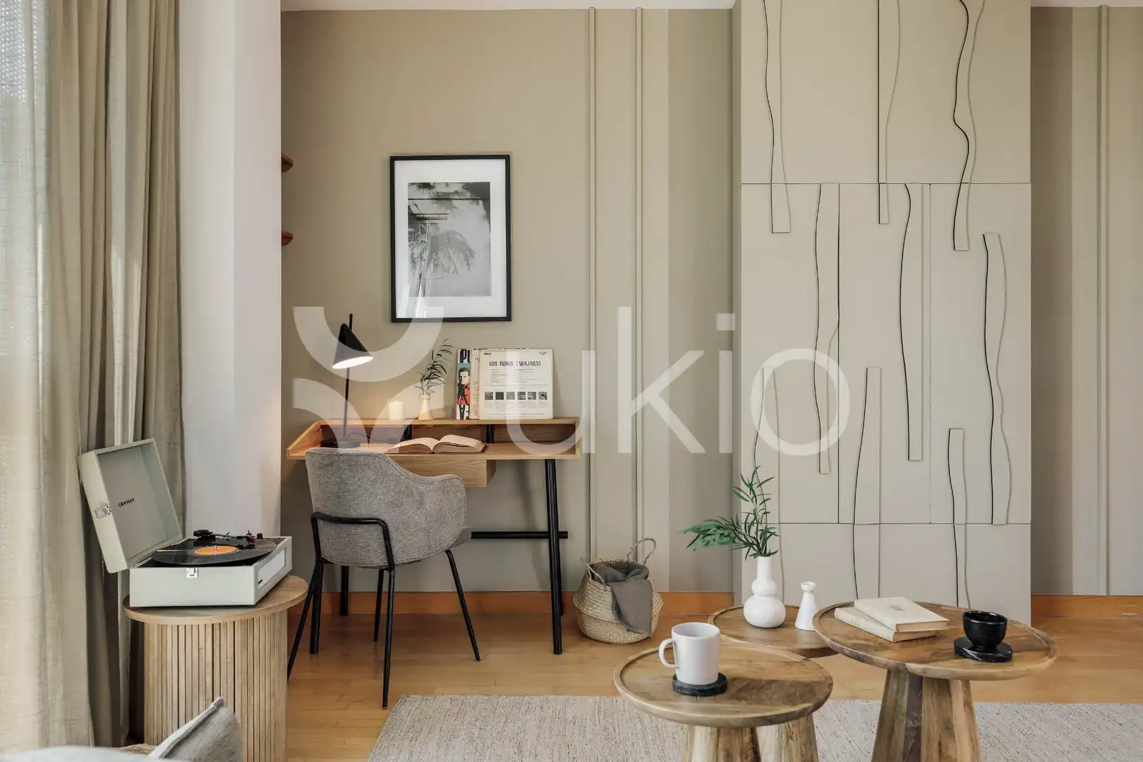 Sala de estar de Apartamento de alquiler en Barcelona con Aire acondicionado, Calefacción y Amueblado